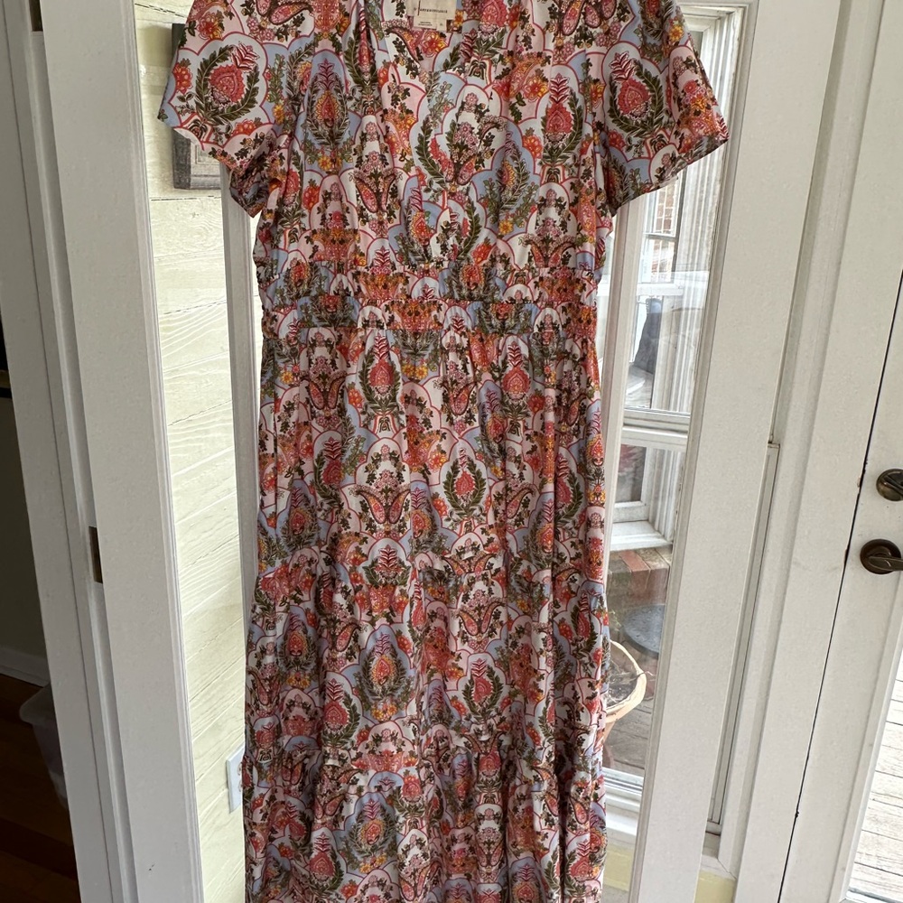 Anthropologie Multicolor Floral Maxi Dress
